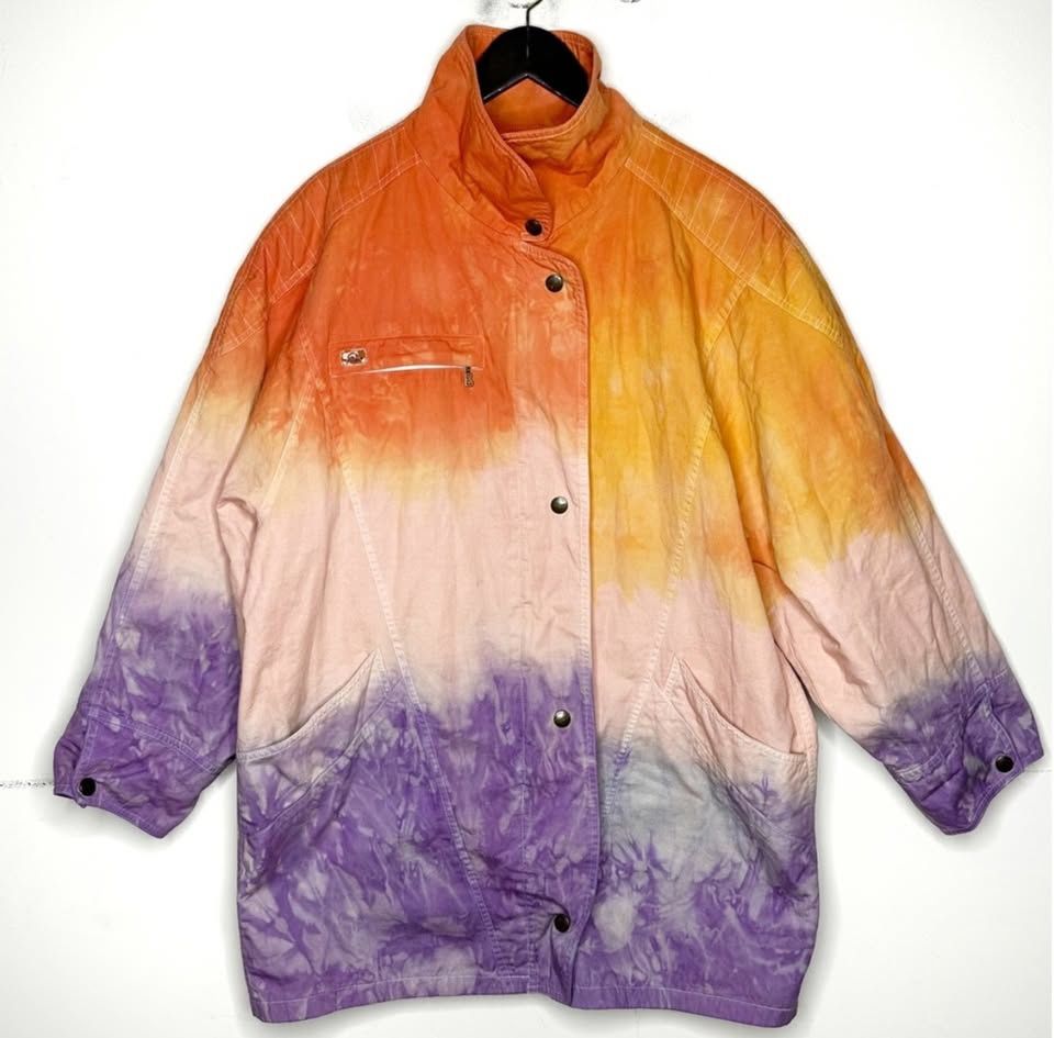 Bogner Vintage 80s 90s Tie Dye Parka Shell