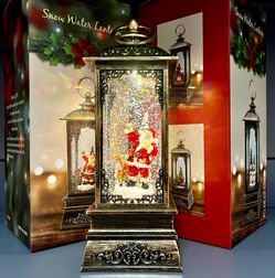 Christmas Tree Santa Lantern With Music And Led Light 