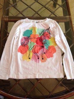 Unicorn White Long Sleeve Shirt