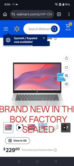 NEW HP Chromebook 14 In 128 GB