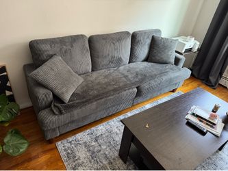 Grey Corduroy Sofa