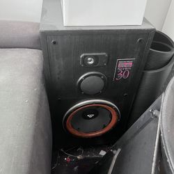 2 Cerwin Vega Speakers Plus Receiver Circa 1999