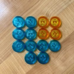 Lego Dimensions Fun Pack Disk Lot Of 14 - 4 Amber & 10 Blue