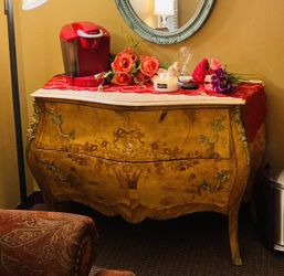 Vintage Marble Top Bombay Chest