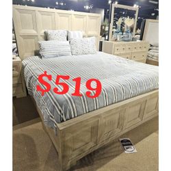 Modern Classic Tawny Queen Size Bed Frame - Mattress Sold Separately 