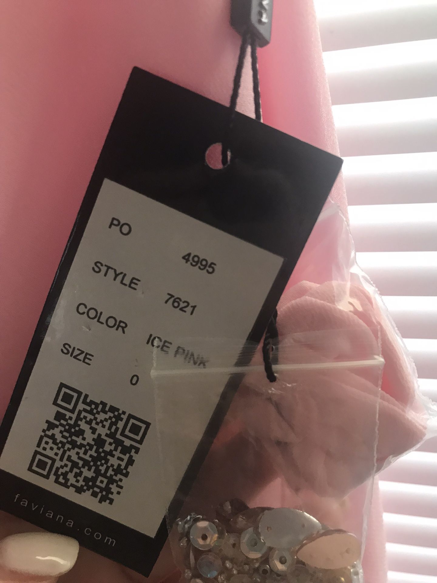 Faviana 7621 Light Pink Homecoming Dress