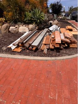 Free left over lumber,  wood, plywood, resin fence posts