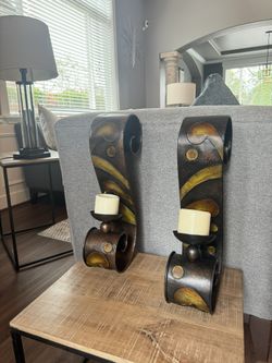 Set (2) Art Wall Candles Decor 