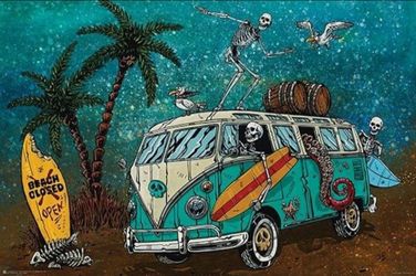 Beach Break-in 36 in × 24 in Wall Poster