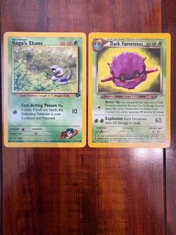 Pokemon Koga’s Ekans & Dark Forretress Gym Challenge & Neo Destiny Lot of 2 HP