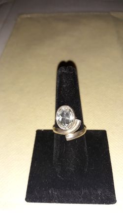 White Topaz Sterling silver ring