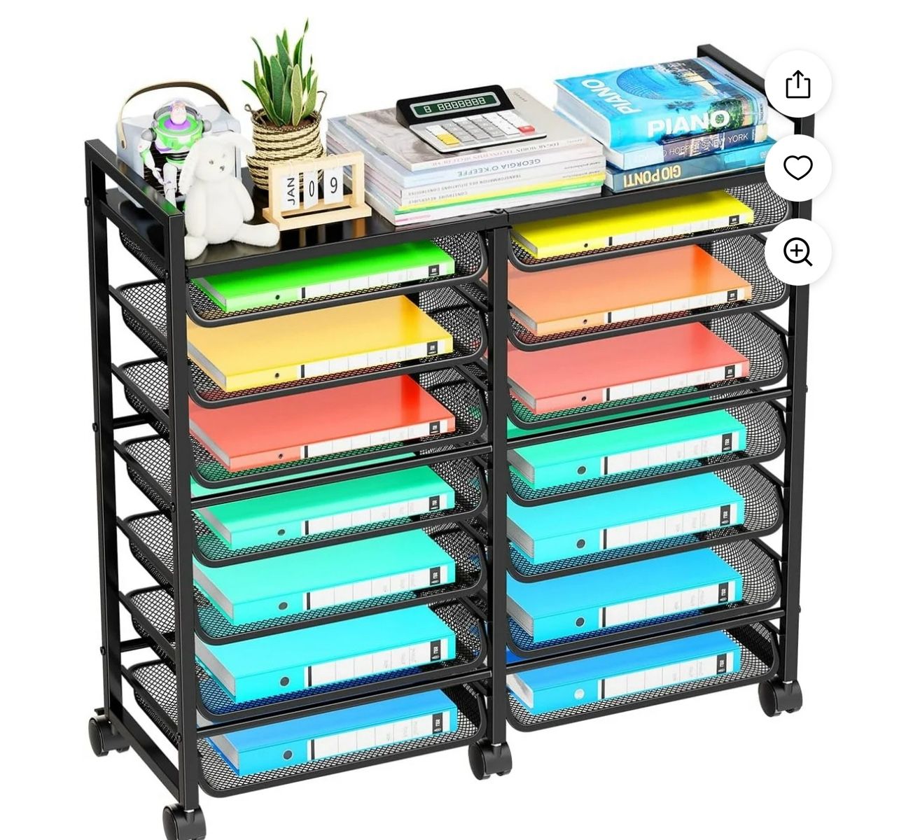 12 Tray File Stackable Organizer Great Condition