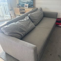 FREE! 2 Gray Sofas-double Bed Pull Out