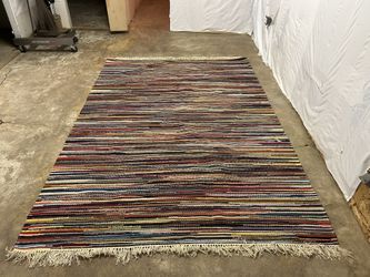 Large Rag Rug 9 Feet 10 Inches Long By 6 Feet 5 Inches Wide