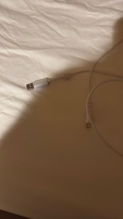 White USB C To USB A Connector Cord Used Logitech