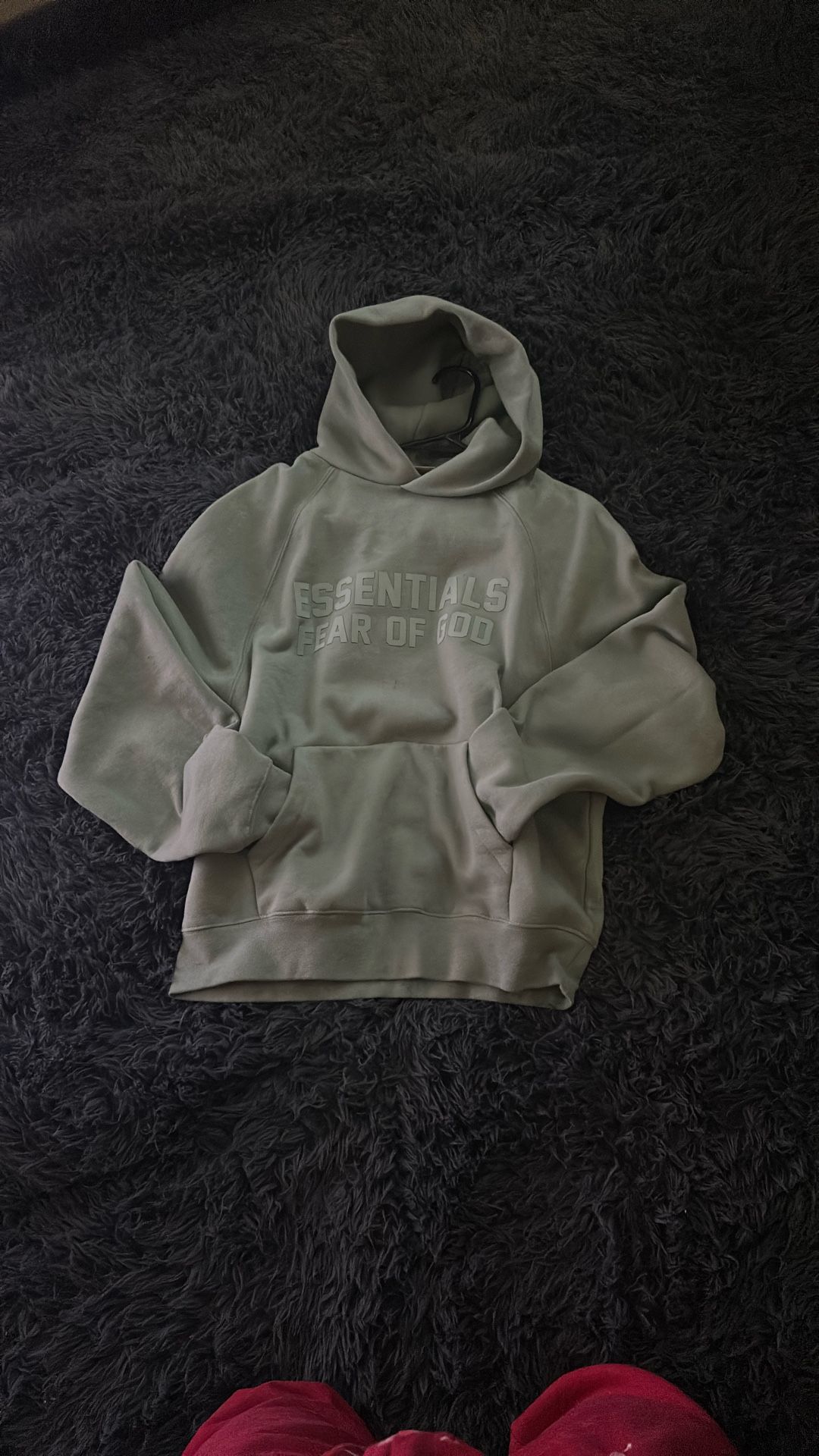 brand new fear of god essentials hoodie sycamore'