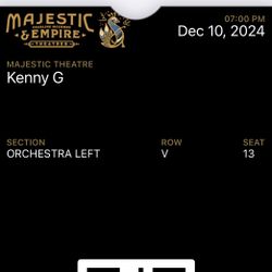 Kenny G.  Concert Tickets  X 2 