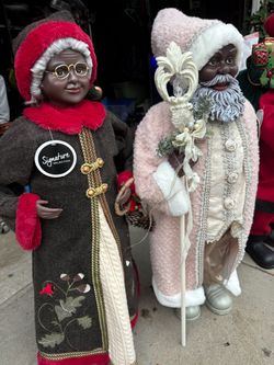 Signature Selection African American Black Santa Claus Collection 3 figures