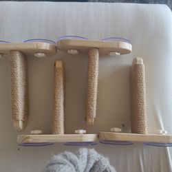 Cat wall, mirror steps floating ladders, scratching pads