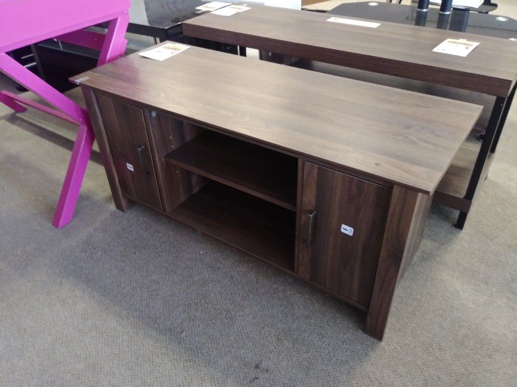 Low Profile Brown Wood Tv Stand