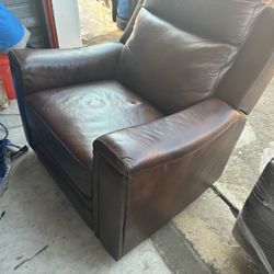Brown Leather Recliner 