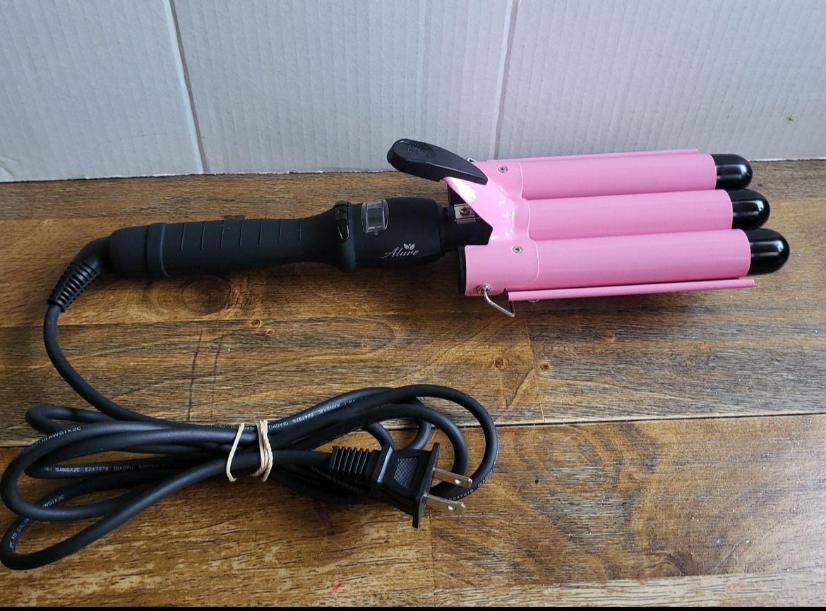 Alure Three Barrel Hair Waver/Crimper with LCD Temperature Display