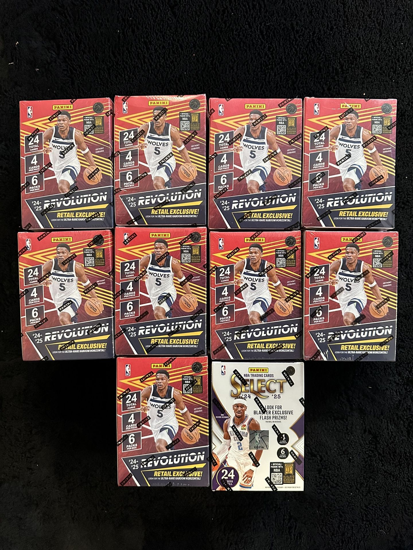 2024 Panini NBA Sealed Lot 9 Revolution Blasters & 1 Select Blaster NBA π₯π₯