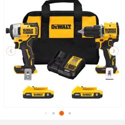 ATOMIC 20-Volt MAX Lithium-Ion Cordless Combo Kit (2-Tool) with (2) 2.0Ah Batteries, Charger and Bag