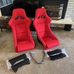 DNA MOTORING fixed Racing Bucket Seats Brand New