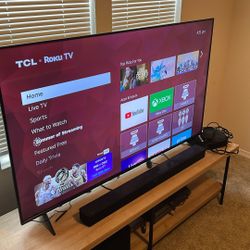 55” TCL 4k Flatscreen Smart TV