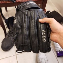 Wilson A500 Black Baseball Glove 12 1/3" Lefty