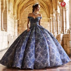 Blue Quinceañera dress by Ariana Vara