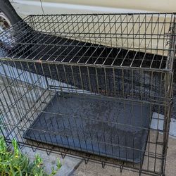 Folding wire dog cage animal kennel cat potty training house medium size