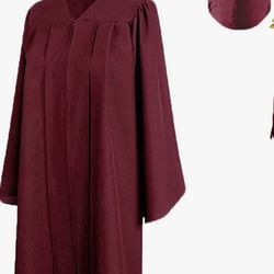 Burgundy Graduation Gown One Size Fits All With The Cap Only $15