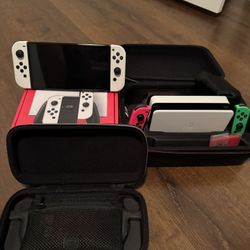 Oled Switch Extra Joy Cons And Two Cases