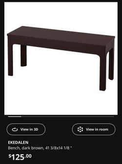 EKEDALEN Extendable table, dark brown, 47 1/4/70 7/8x31 1/2