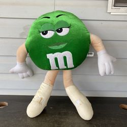 Mars M & M candy green stuffed plush doll