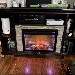 TV stand With Fire Place. 