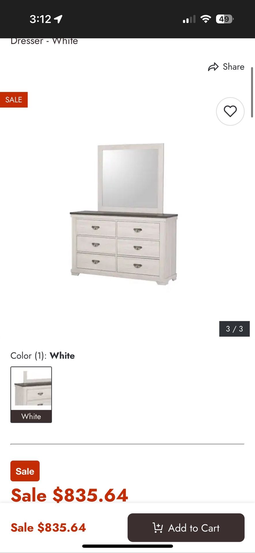 Leighton Rustic Dresser W Mirror