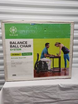 Gaiam Classic Balance Ball Chair Exercise Stability Yoga Ball for Home Office