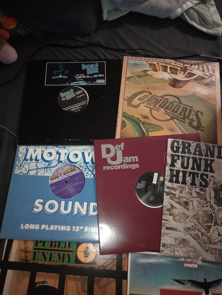 Vinyls Lot RnB Funk Rap Motown Rick James LL Cool J The Temptations