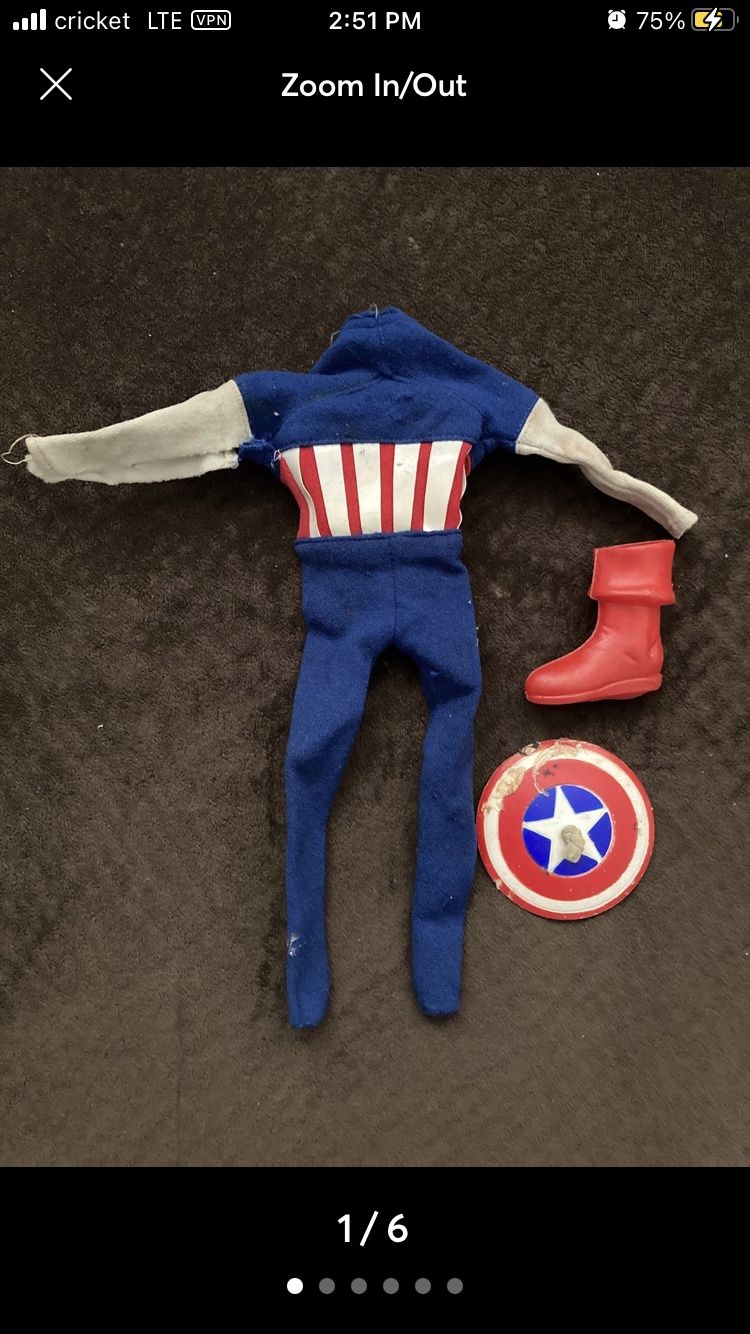 Captain America Avengers Vintage Action Figure 1960s