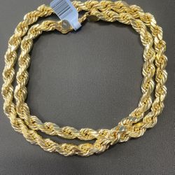 14kt Hollow Rope Chain 