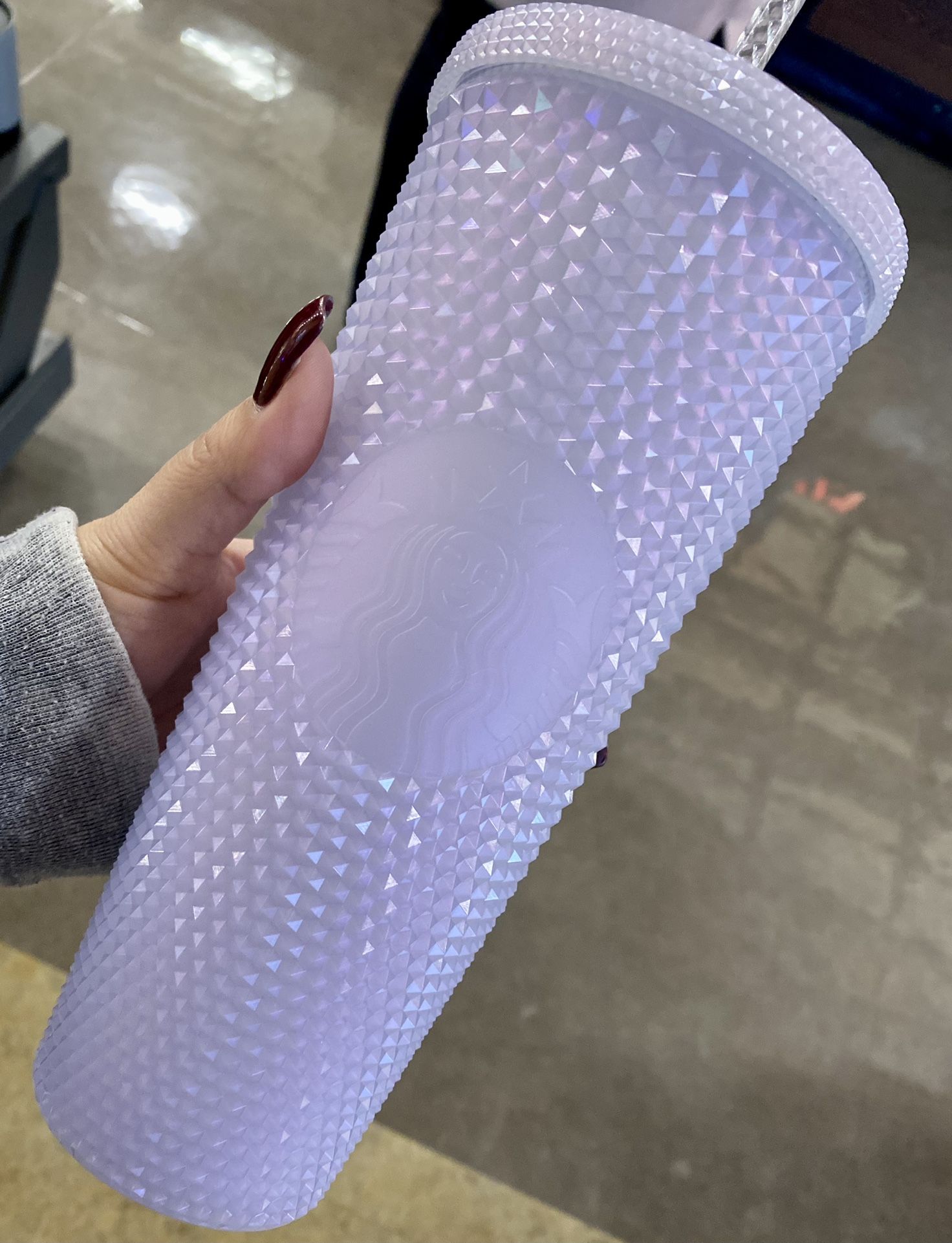 Icy White Venti Studded Tumbler