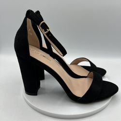 Fashion Nova Go With Everything Heels Black Size 8 Block Heel Sandals