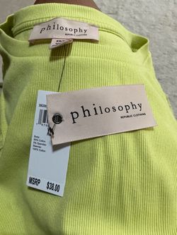 Philosophy Republic Clothing Ribbed Top, Size XS