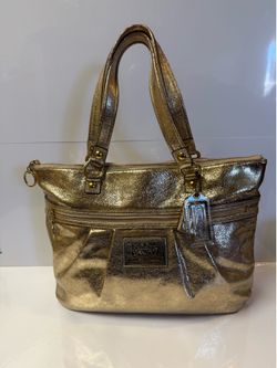 Coach gold Poppy tote