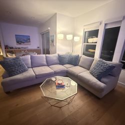 Gray Custom Down Sofa