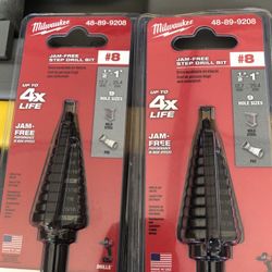 Milwaukee 1/2 in. - 1 in. #8 Black Oxide Step Drill Bit (9-Steps) $40 Each