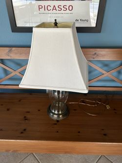 Two Lamps With Glass bases
